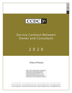 CCDC 31 - 2020 - Service Contract Between Owner and Consultant (Contract Document)