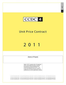 CCDC 4 - 2011 - Unit Price Contract (Contract Document)