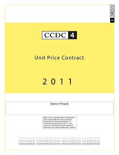 CCDC 4 - 2011 - Unit Price Contract (Contract Document)