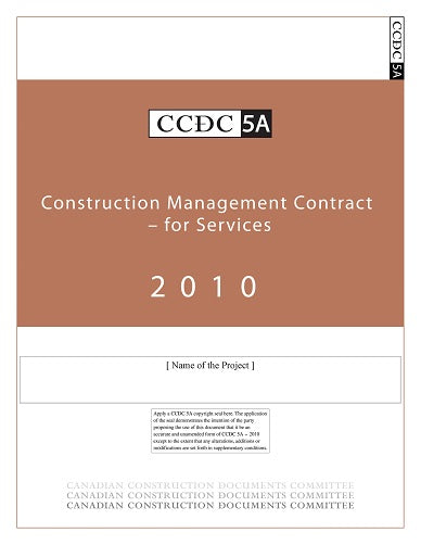 CCDC 5A - 2010 - Construction Management Contract - for Services (Contract Document)